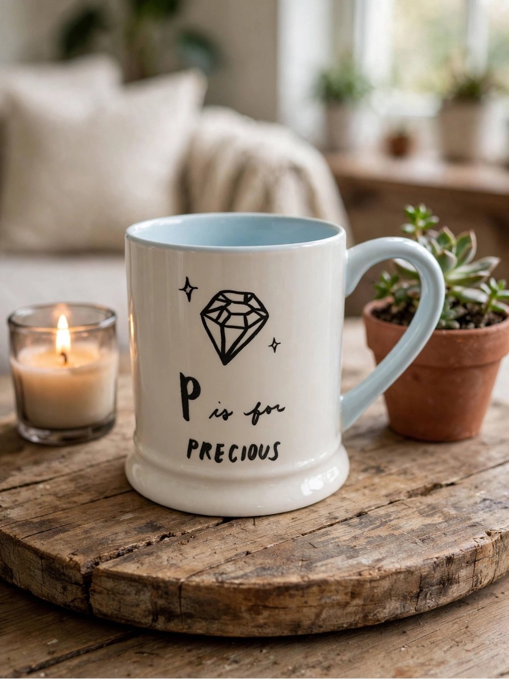 Indigo P is for Precious Mug